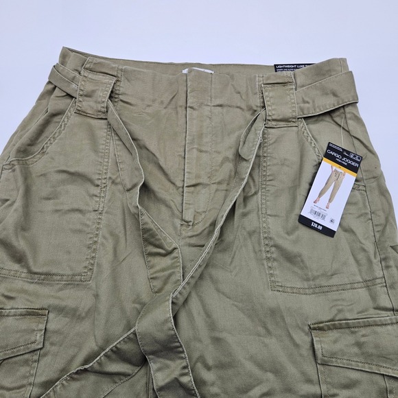 Sofia Jeans by Sofia Vergara Womens Cargo Jogger Pants Olive Green High Rise 14 - Picture 3 of 11